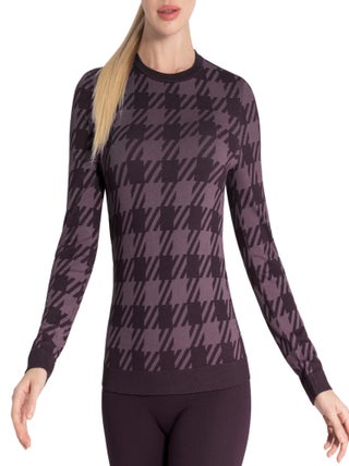 Impetus Active - T-shirt manches longues imprimé pied de poule Athleisure