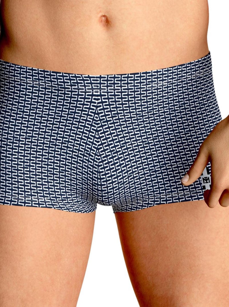 Impetus Beachwear - Boxer de bain pour homme couleur bleu imprimé graphique Bleu - Kiabi