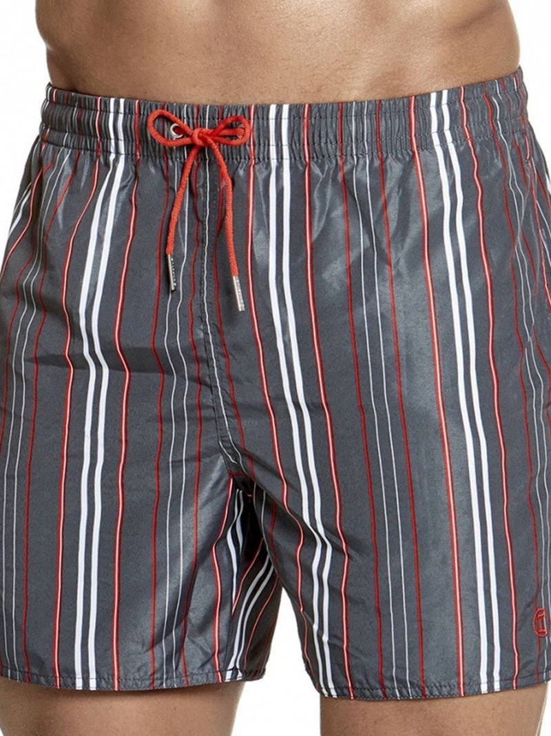 Impetus Beachwear - Maillot de bain short à rayures Mombasa Gris - Kiabi