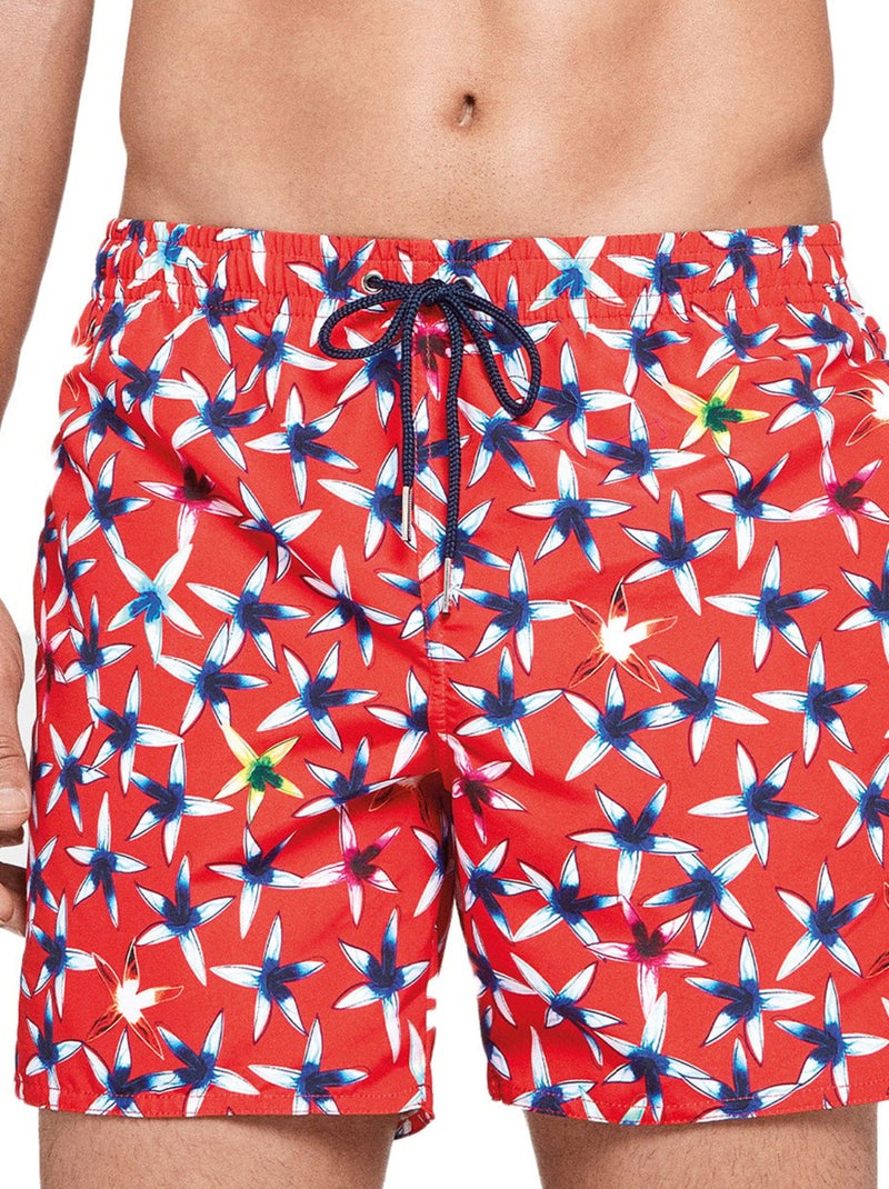 Impetus Beachwear - Maillot de bain short floral Juhu Rouge - Kiabi