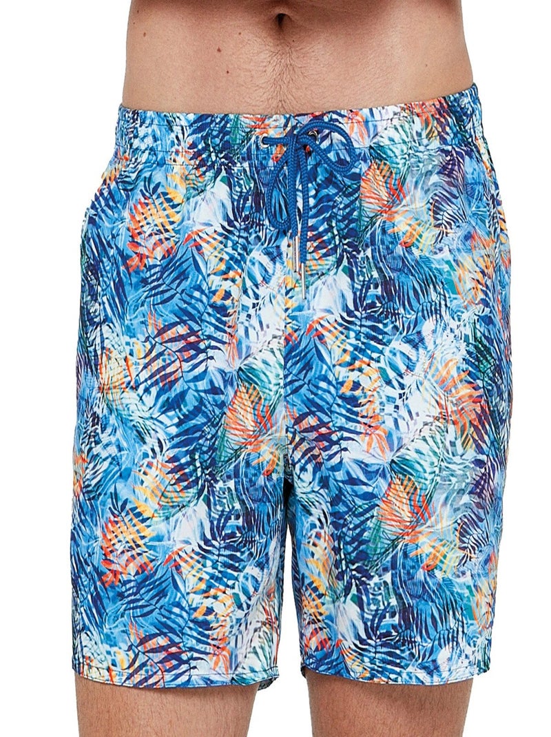 Impetus Beachwear - Maillot de bain short imprimé Menton Bleu - Kiabi