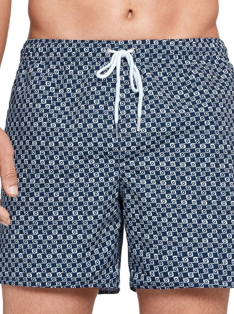 Impetus Beachwear - Maillot de bain short imprimé moderne Lazio Bleu - Kiabi