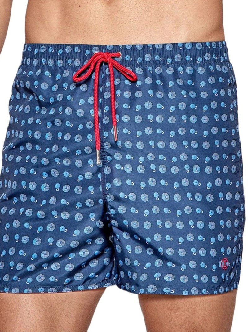Impetus Beachwear - Maillot de bain short imprimé parasols Fallonica Bleu - Kiabi
