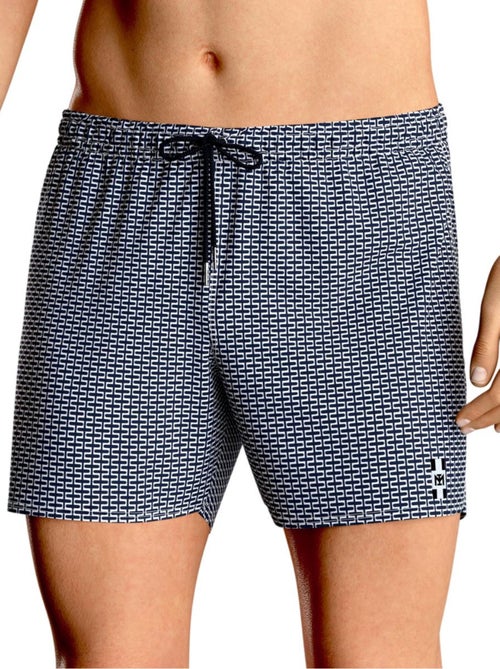 Impetus Beachwear - Short de plage bleu avec ceinture élastique + cordon de serrage - Kiabi