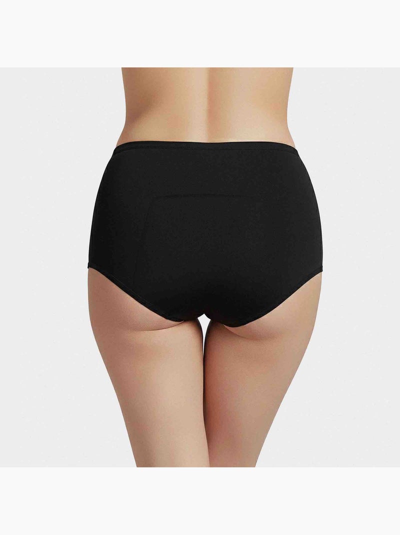 Impetus | Culotte menstruelle nuit taille haute absorbante coton Noir - Kiabi