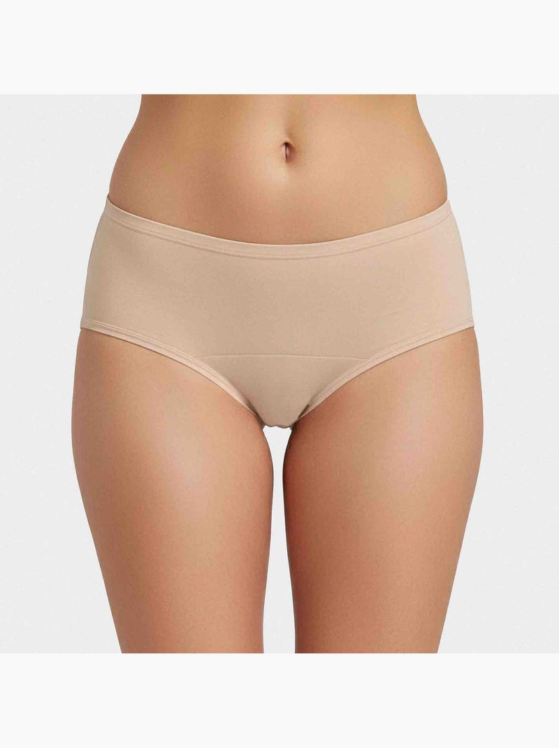 Impetus | Culotte menstruelle taille haute coton absorbante réutilisable Beige - Kiabi