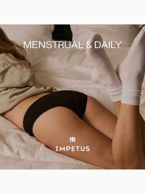 Impetus | Culotte menstruelle taille haute coton absorbante réutilisable - Kiabi