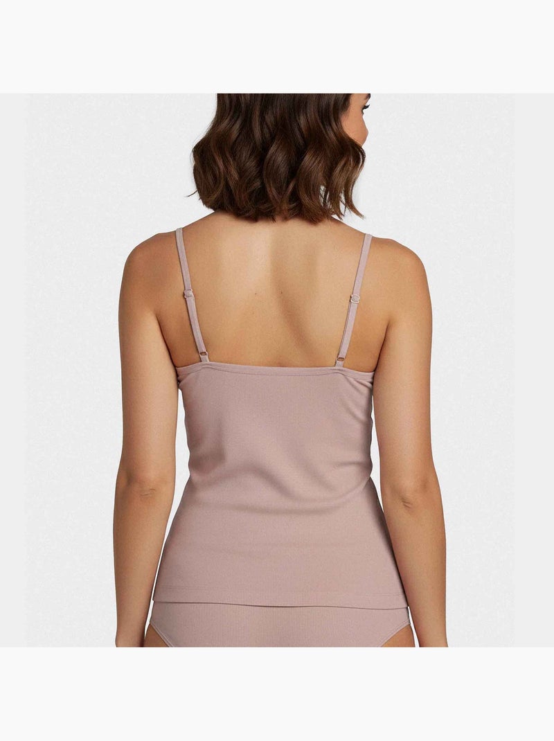 Impetus | Débardeur femme Lyocell col V confortable respirant Vieux rose - Kiabi