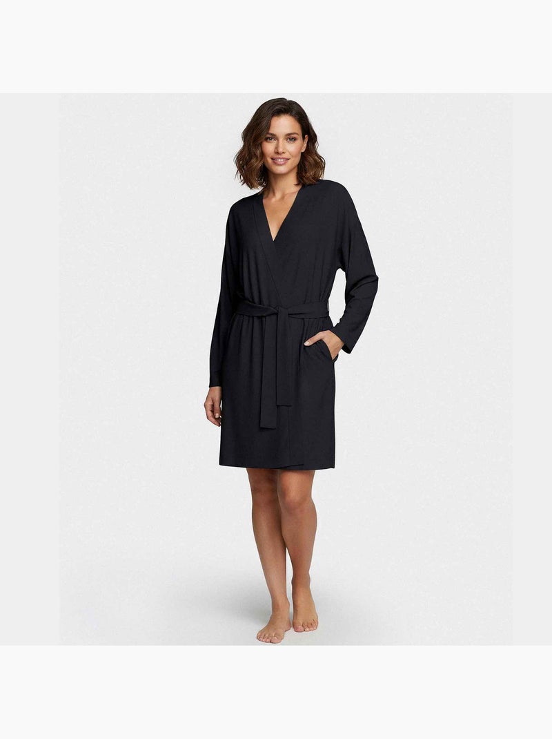 Impetus | Peignoir femme Lyocell kimono confortable respirant Bleu - Kiabi