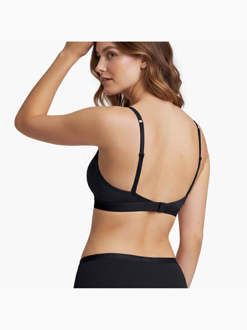 Impetus | Soutien-gorge triangulaire femme Lyocell sans armature seconde peau Bleu marine - Kiabi