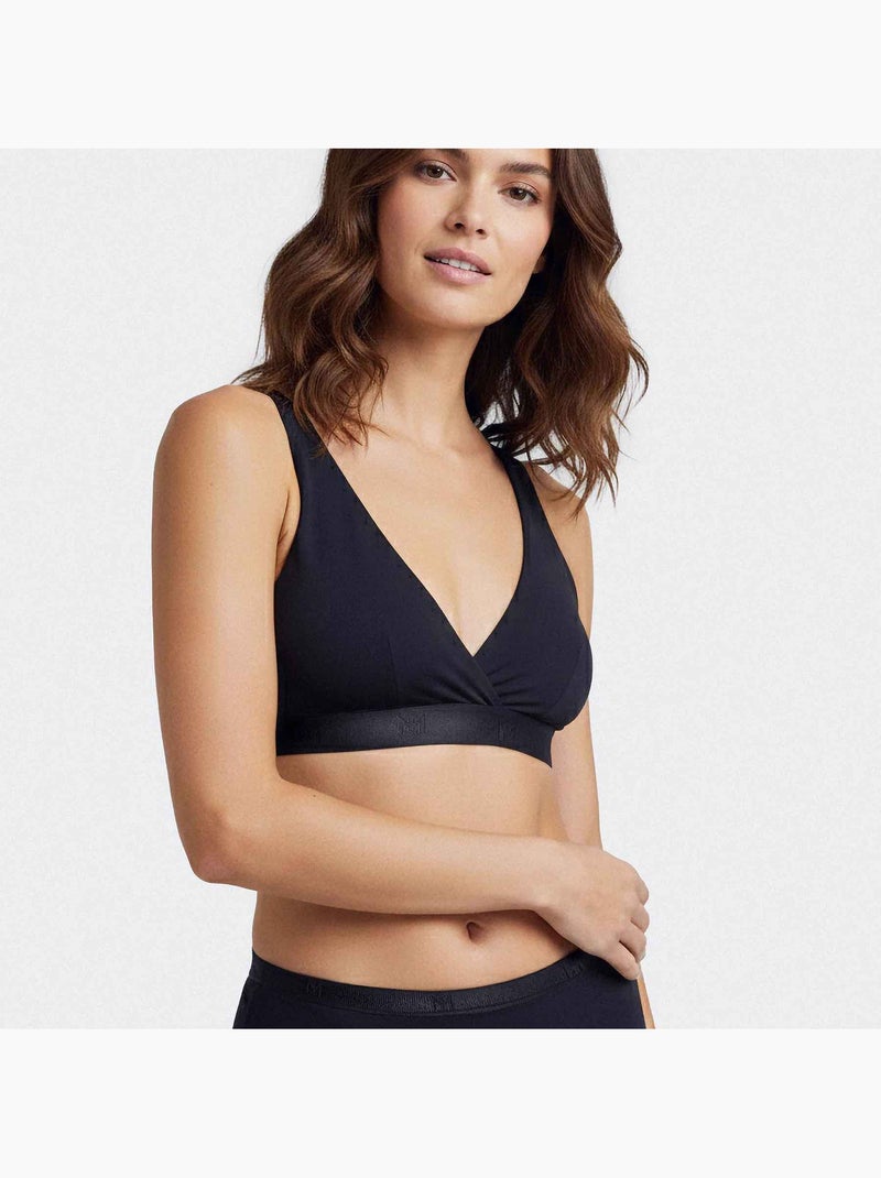 Impetus | Soutien-gorge triangulaire femme Lyocell sans armature seconde peau Bleu marine - Kiabi