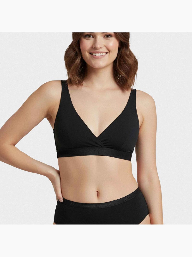 Impetus | Soutien-gorge triangulaire femme Lyocell sans armature seconde peau Noir - Kiabi