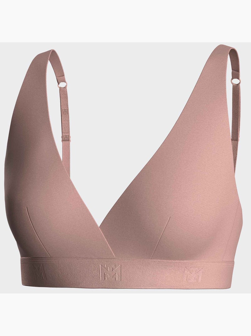 Impetus | Soutien-gorge triangulaire femme Lyocell sans armature seconde peau Vieux rose - Kiabi