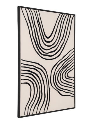 Impression sur toile Lipari - Impression sur toile, toile, noir/beige, n° 2 60x90 cm
