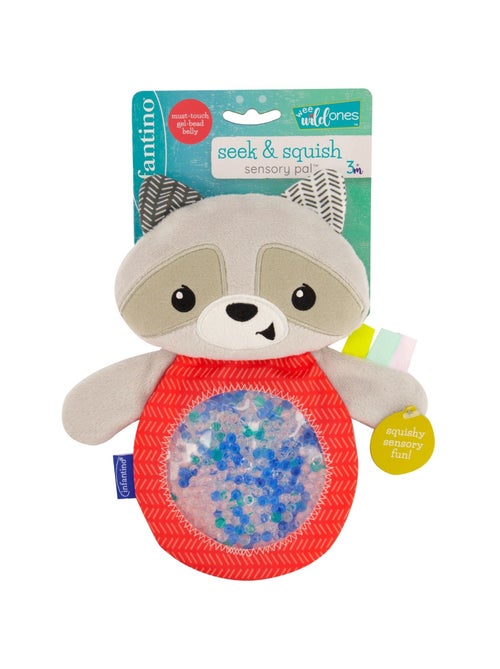 Infantino - Mon doudou raton laveur sensoriel - Kiabi
