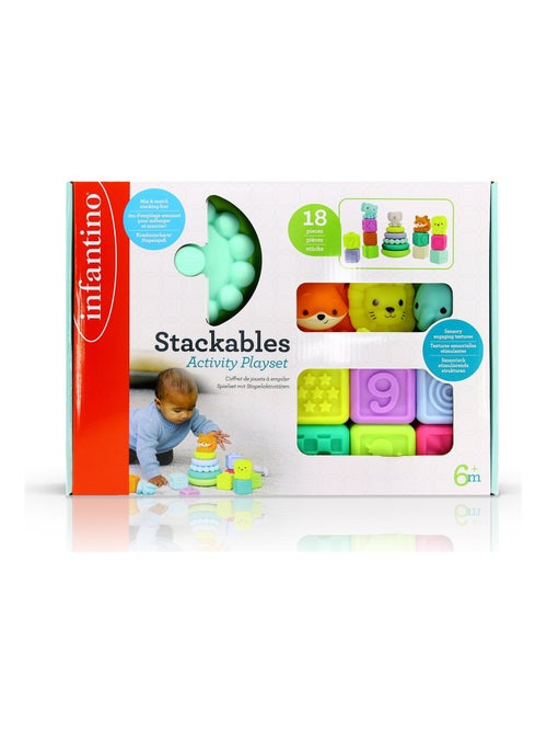 Infantino - Set sensoriel 18 pièces encastrables - Kiabi