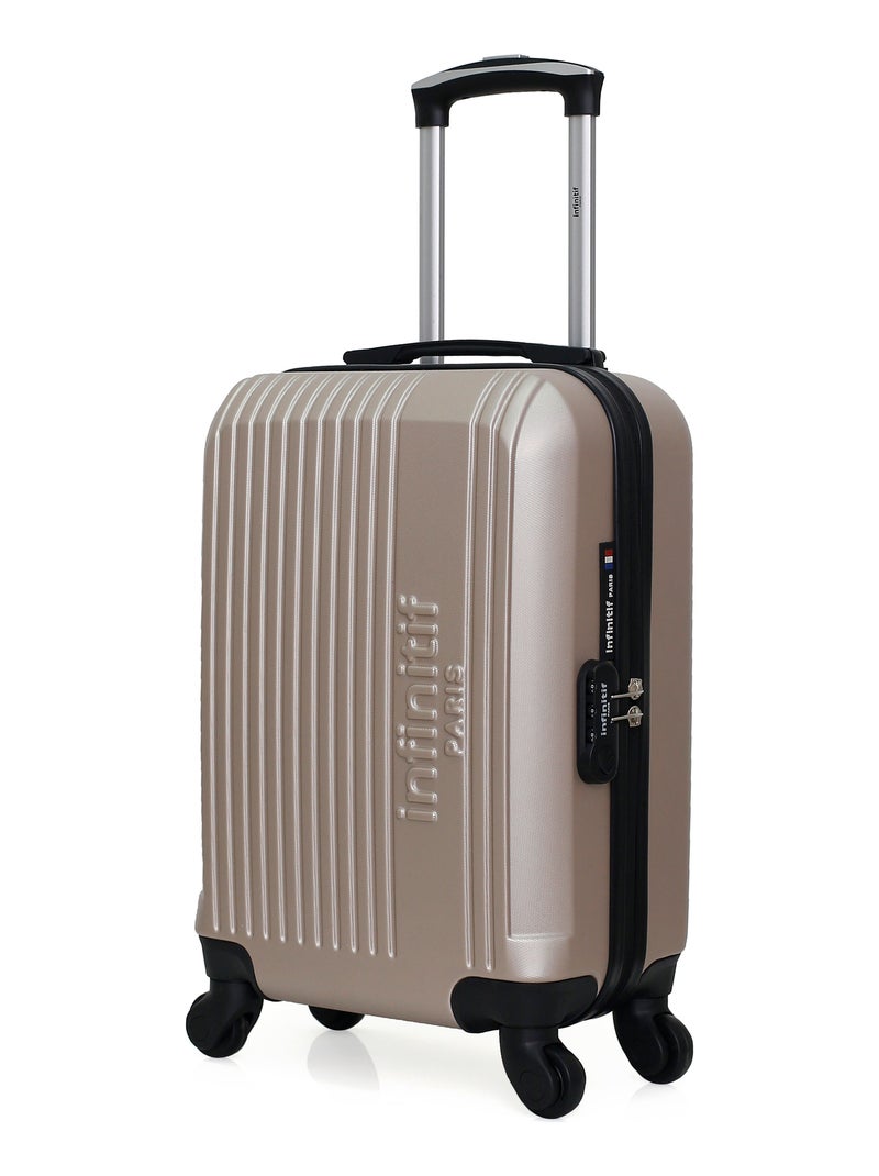 INFINITIF - Valise Cabine XS LOUBNY-E 50 cm 4 Roues Beige - Kiabi