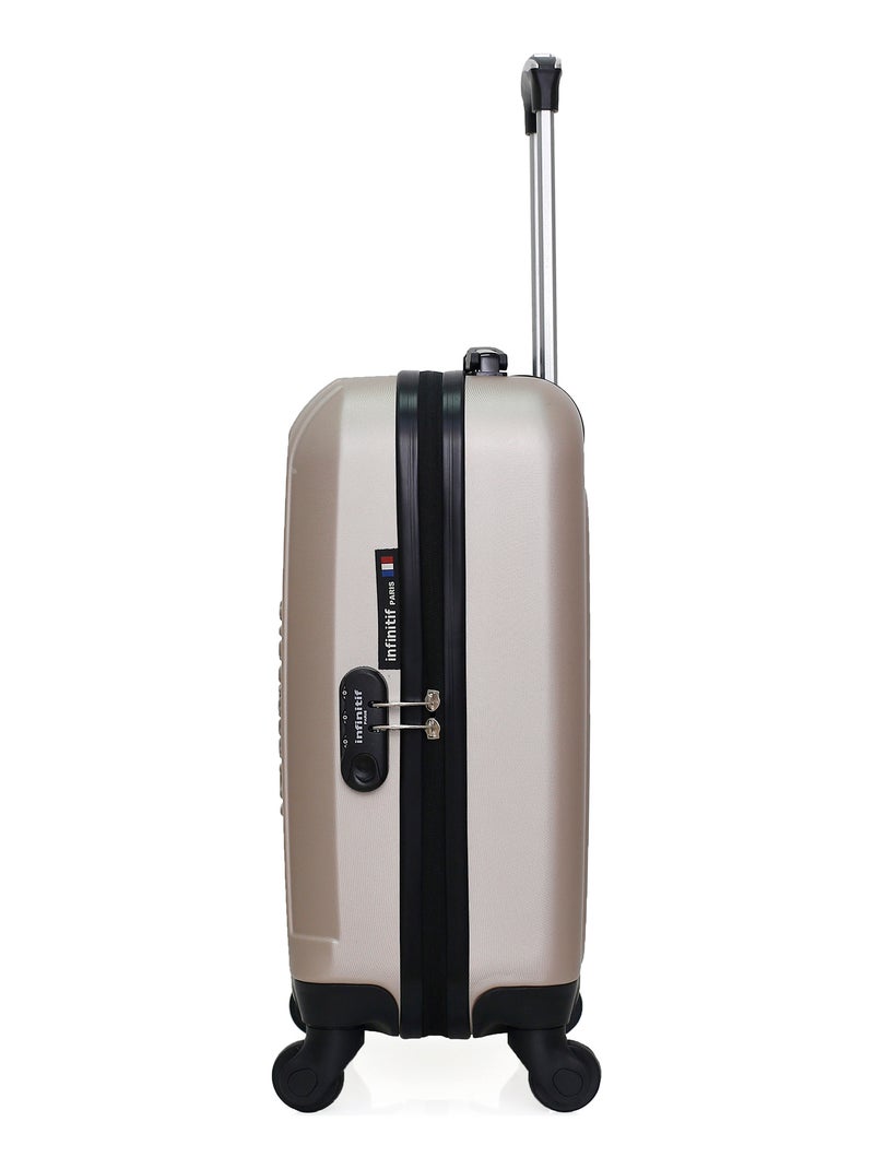 INFINITIF - Valise Cabine XS LOUBNY-E 50 cm 4 Roues Beige - Kiabi