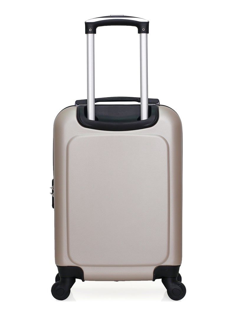 INFINITIF - Valise Cabine XS LOUBNY-E 50 cm 4 Roues Beige - Kiabi