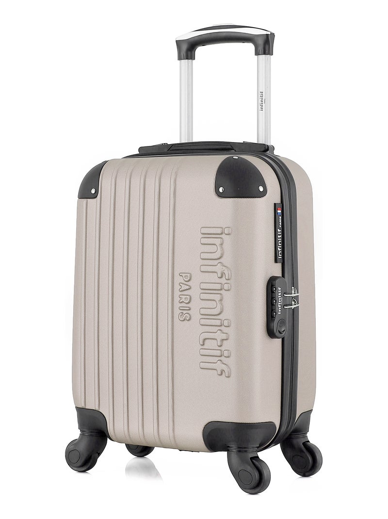 INFINITIF - Valise Cabine XXS TIRANA 46 cm 4 Roues Beige - Kiabi