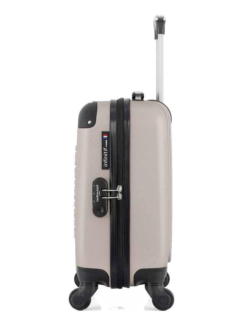 INFINITIF - Valise Cabine XXS TIRANA 46 cm 4 Roues Beige - Kiabi