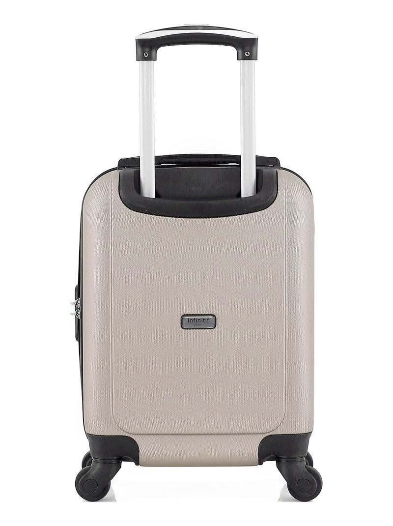 INFINITIF - Valise Cabine XXS TIRANA 46 cm 4 Roues Beige - Kiabi