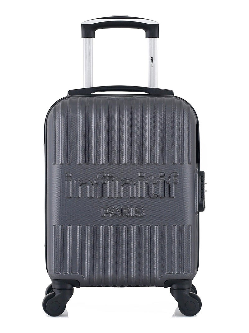 INFINITIF - Valise Cabine XXS UPPSALA 46 cm 4 Roues Gris foncé - Kiabi