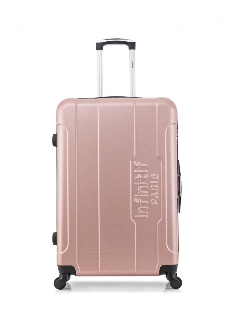 INFINITIF - Valise Grand Format GRENADE 75 cm 4 Roues Rose clair - Kiabi