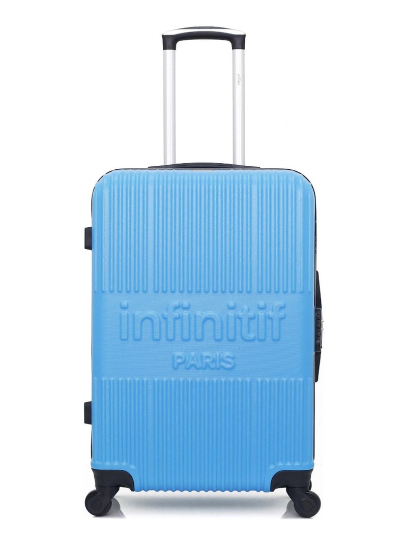 INFINITIF - VALISE WEEKEND ABS UPPSALA 4 ROUES 65 CM Bleu ciel - Kiabi