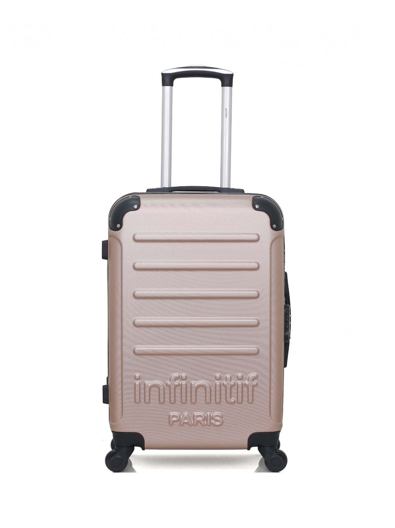 INFINITIF - Valise Weekend HORTEN-A 60 cm 4 Roues Rose clair - Kiabi