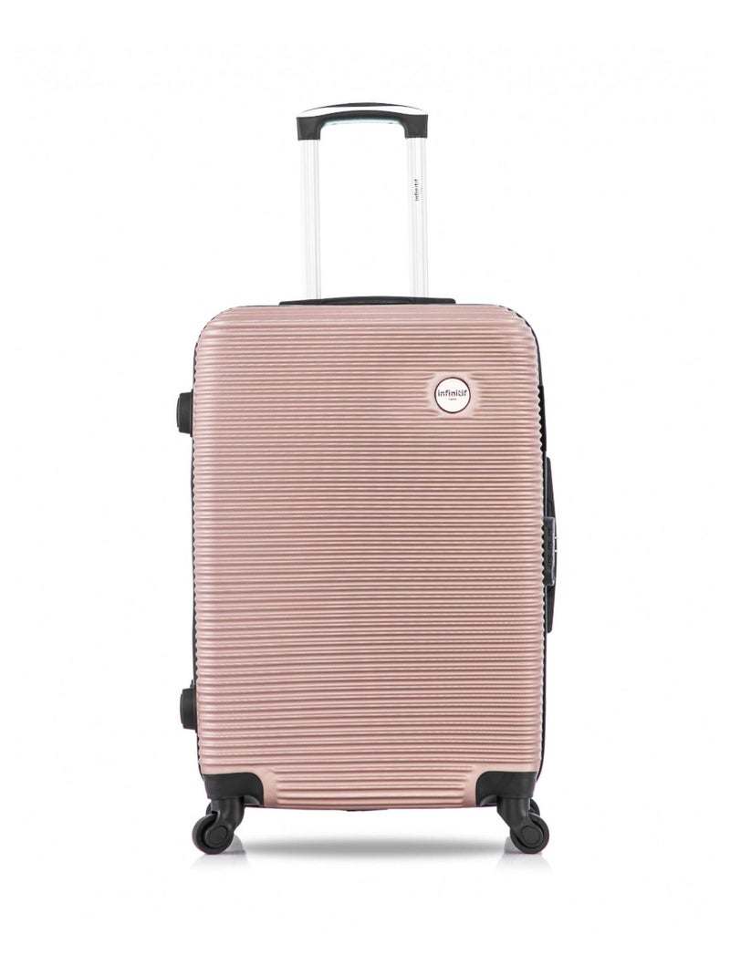 INFINITIF - Valise Weekend KIEV 65 cm 4 Roues Rose clair - Kiabi