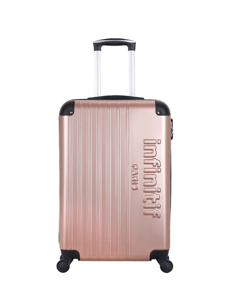 INFINITIF - Valise Weekend MINSK 65 cm 4 Roues Rose clair - Kiabi