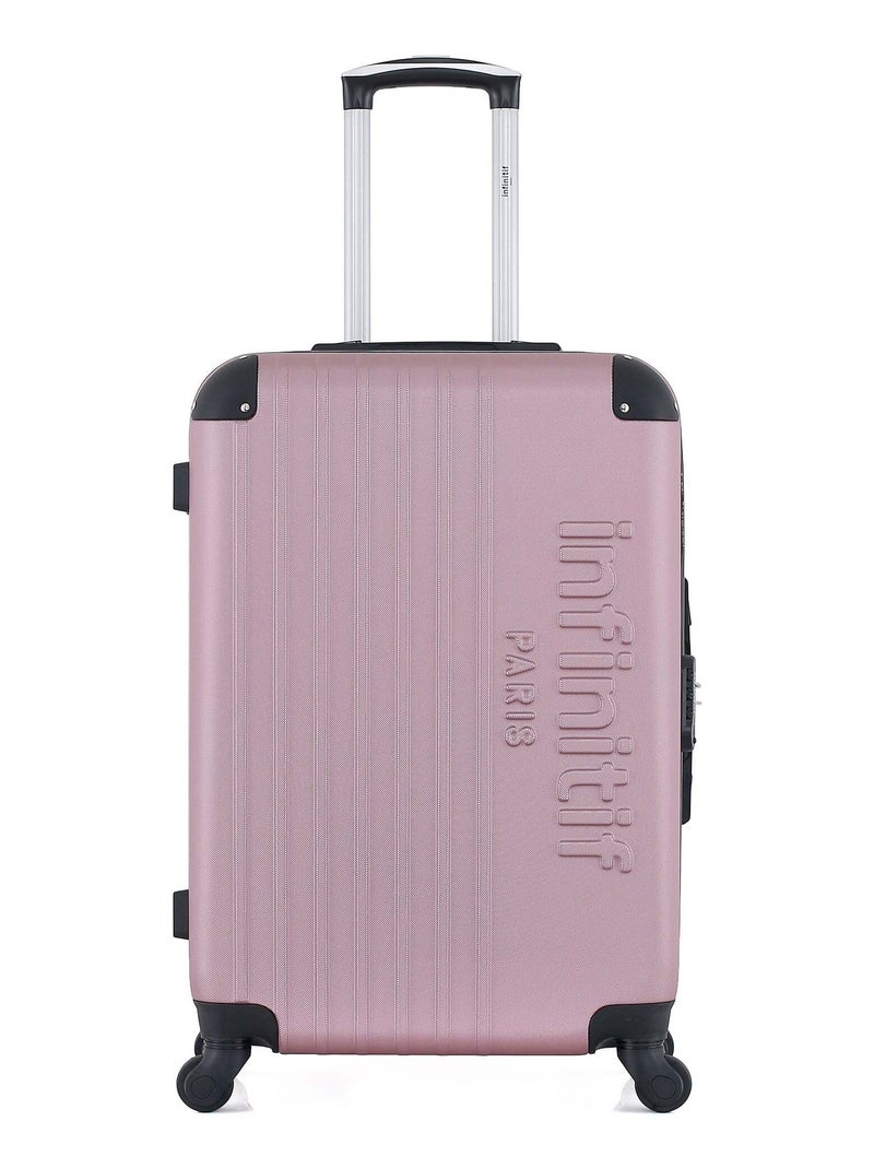 INFINITIF - Valise Weekend TIRANA 65 cm 4 Roues Rose clair - Kiabi