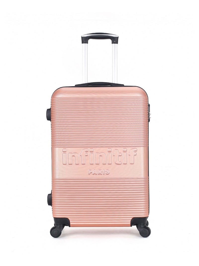 INFINITIF - Valise Weekend VILNIUS 65 cm 4 Roues Rose clair - Kiabi