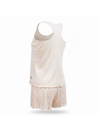 INFINITIF PARIS Ensemble Pyjama Short Femme Débardeur et Short Maille Douce