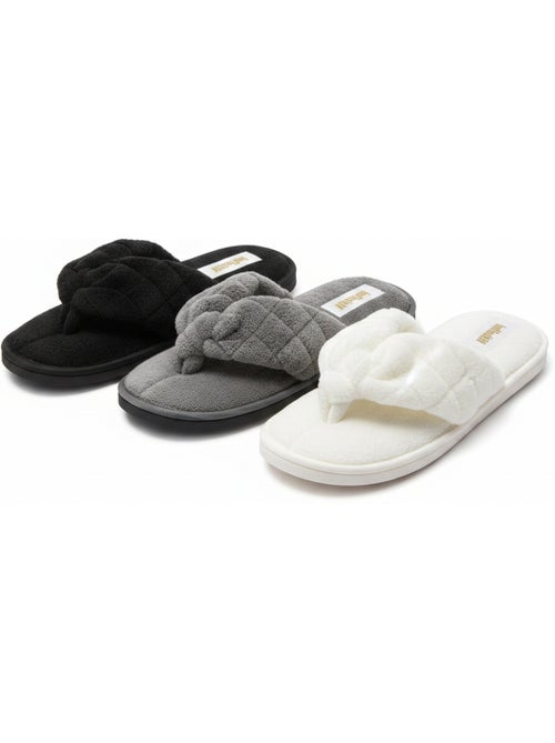 INFINITIF PARIS Pantoufles Tongs Éponge Femme Pack 3 Paires - Kiabi INFINITIF PARIS Pantoufles Tongs Éponge Femme Pack 3 Paires - Kiabi