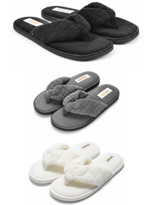 INFINITIF PARIS Pantoufles Tongs Éponge Femme Pack 3 Paires - Kiabi INFINITIF PARIS Pantoufles Tongs Éponge Femme Pack 3 Paires - Kiabi