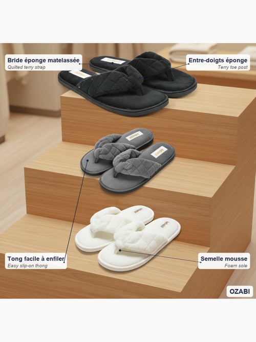 INFINITIF PARIS Pantoufles Tongs Éponge Femme Pack 3 Paires - Kiabi INFINITIF PARIS Pantoufles Tongs Éponge Femme Pack 3 Paires - Kiabi