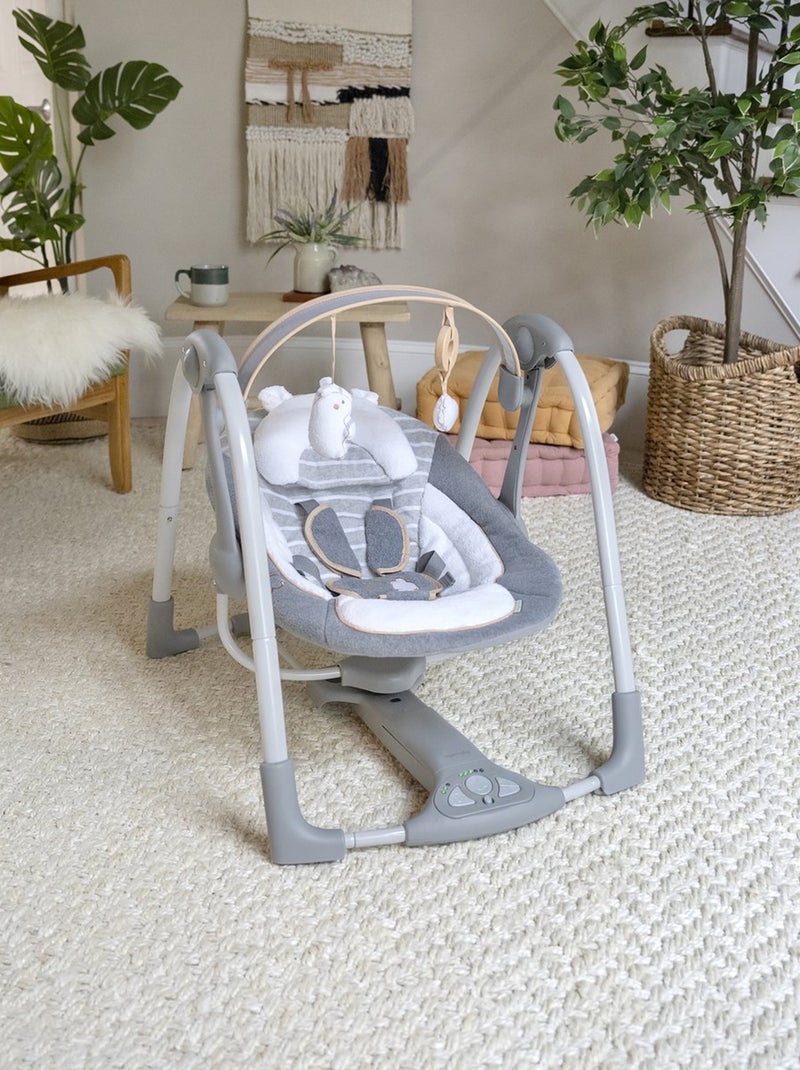 Ingenuity - Balancelle pliable Bella Teddy Gris - Kiabi