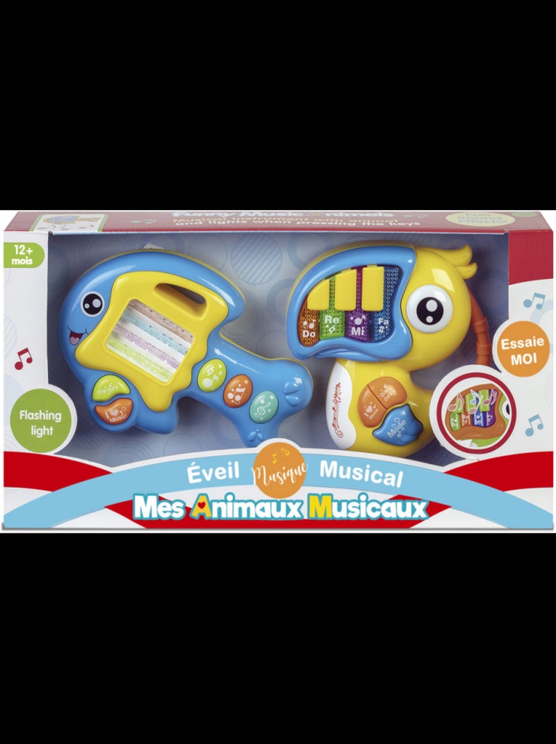Instruments Musicaux Poisson Guitare Et Toucan Piano - Wdk Partner Multicolore - Kiabi