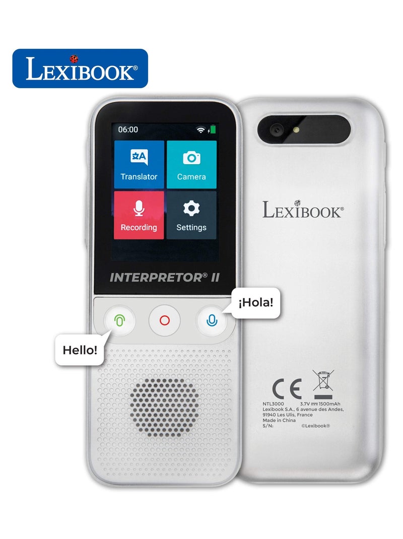 Interpretor  2 - Traducteur vocal instantané avec appareil photo Blanc - Kiabi