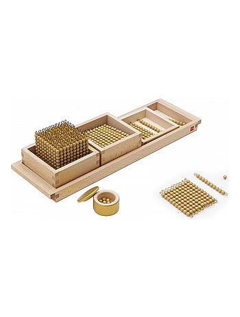 Introduction au système décimal : perles de nylon individuelles jeu Montessori