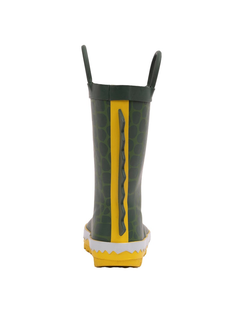 Intrusion - Bottes de pluie motif/style Crocodile Vert foncé - Kiabi