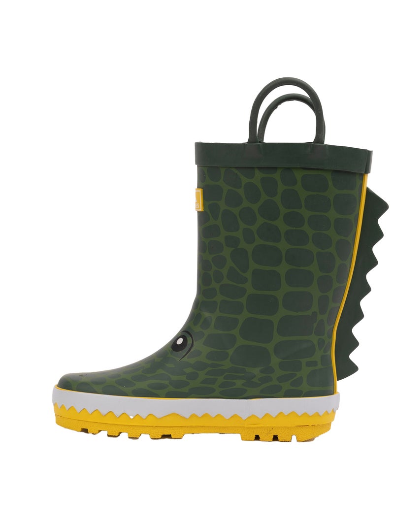 Intrusion - Bottes de pluie motif/style Crocodile Vert foncé - Kiabi