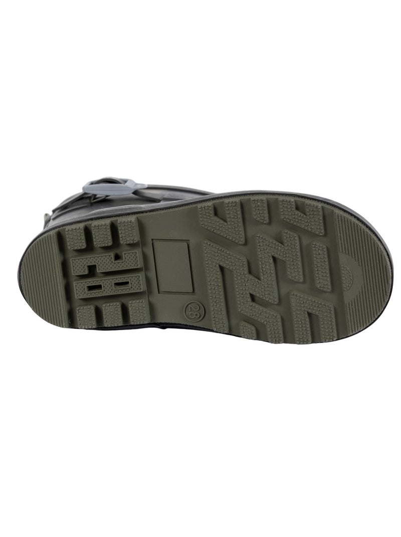 Intrusion - Bottes de pluie PUDDLE Noir Vert Noir - Kiabi