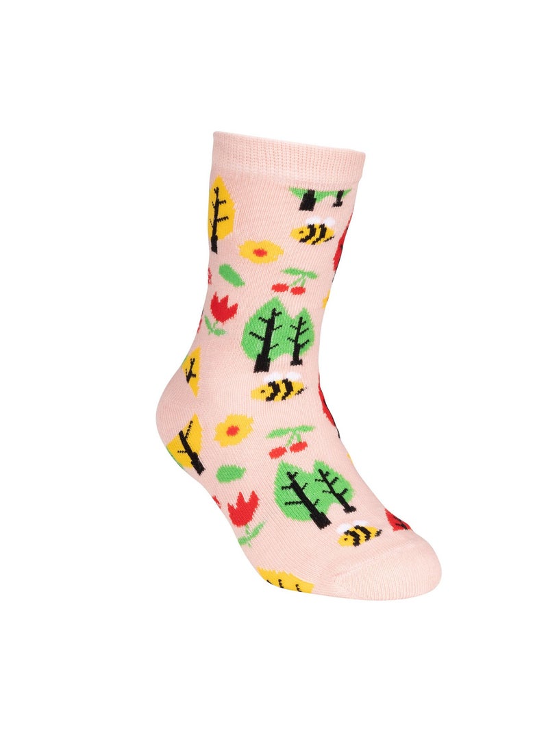 Intrusion - Chaussettes GARDEN Blanc Rose - Kiabi