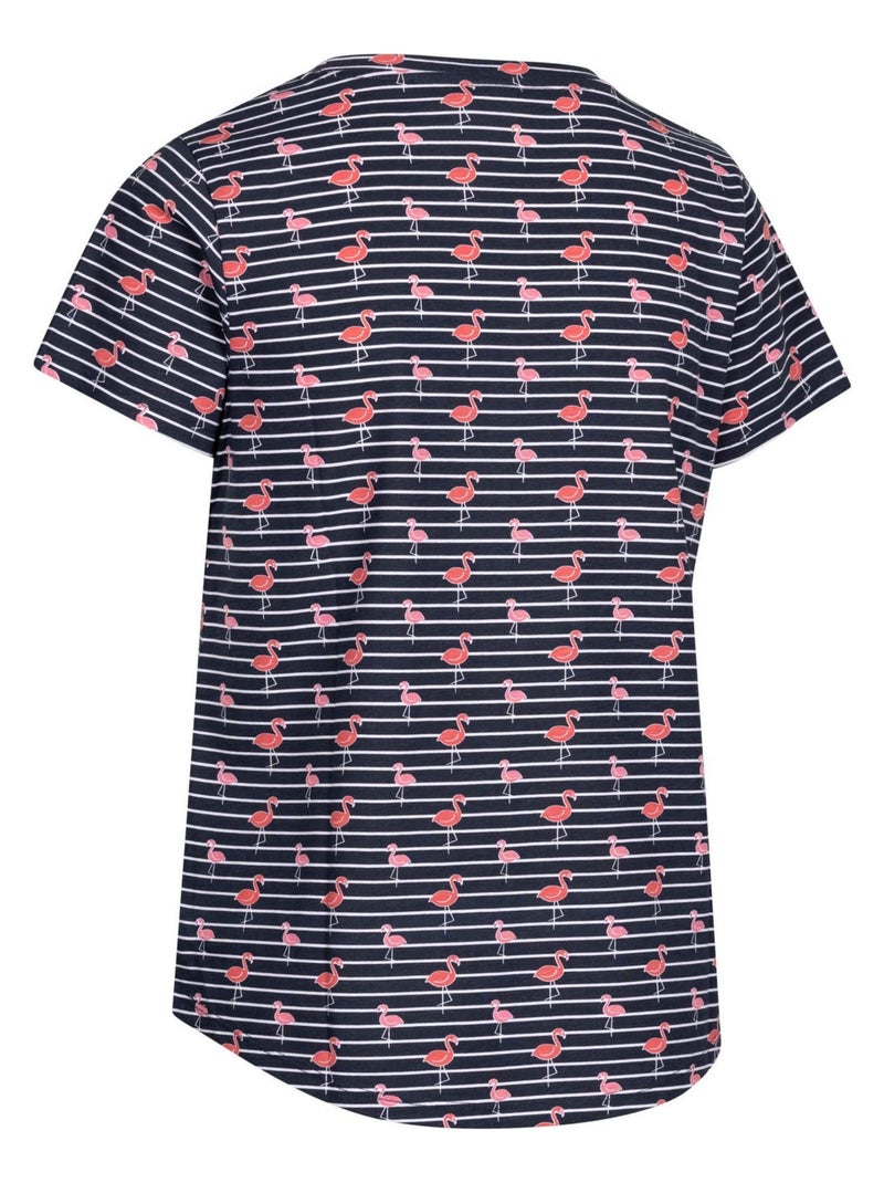 Intrusion - Haut décontracté motif/style Flamant rose CARA Bleu marine - Kiabi