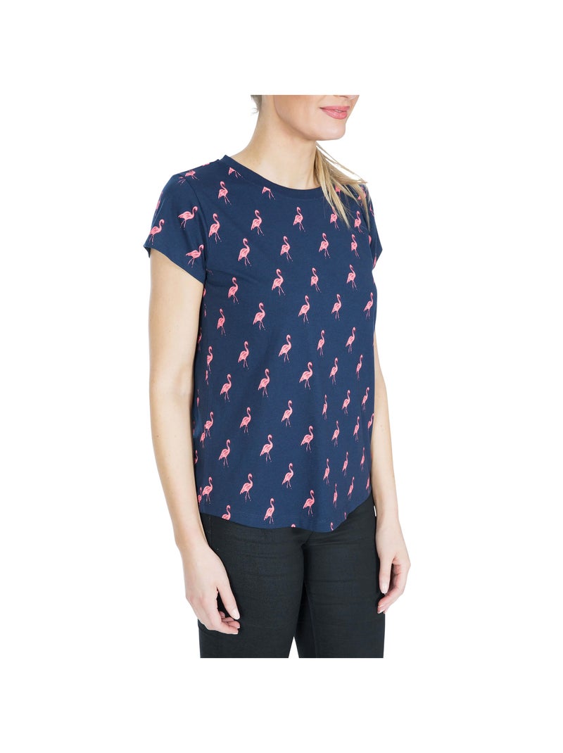 Intrusion - T-shirt imprimé CAROLYN Bleu marine - Kiabi