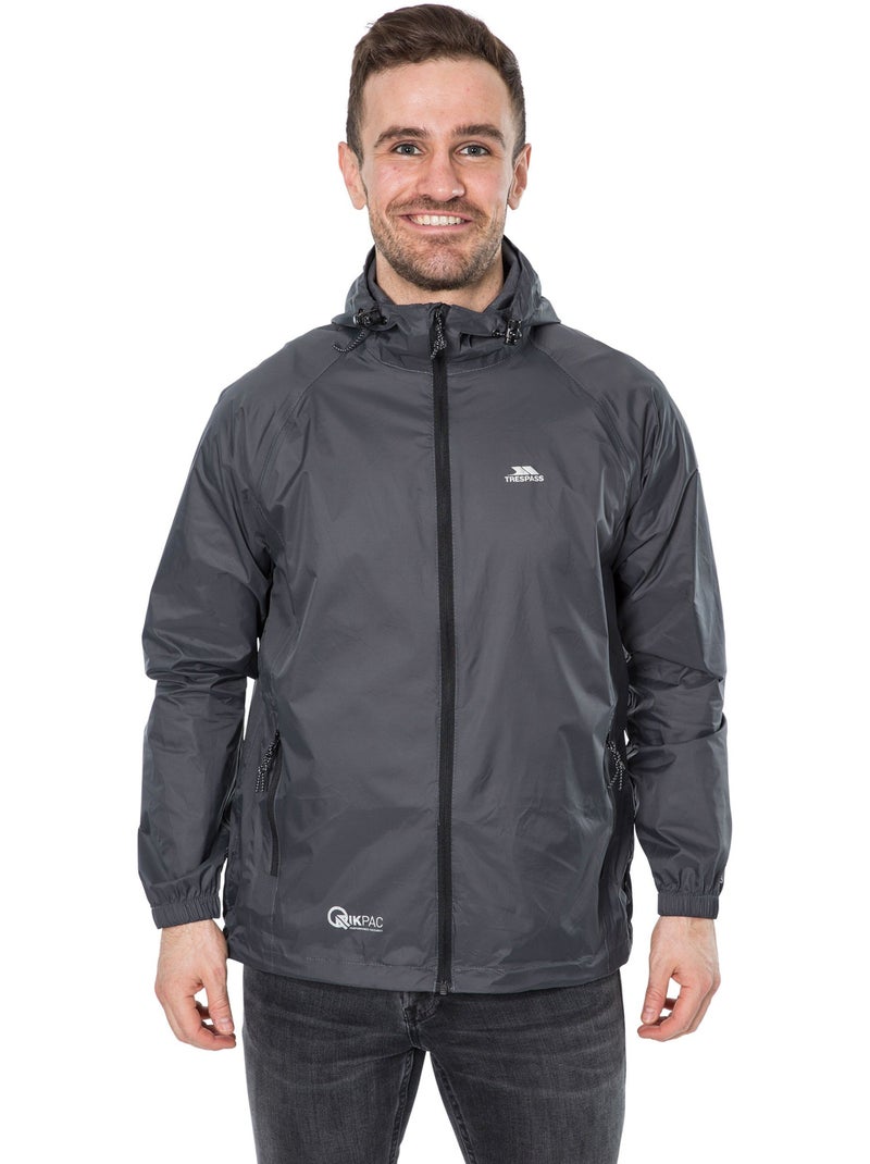 Intrusion - Veste imperméable QIKPAC gris anthracite - Kiabi