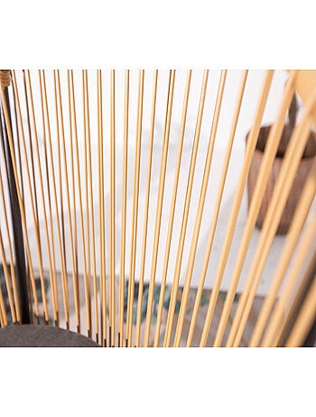 IPANEMA - Salon de jardin avec 2 fauteuils et table basse beige en corde